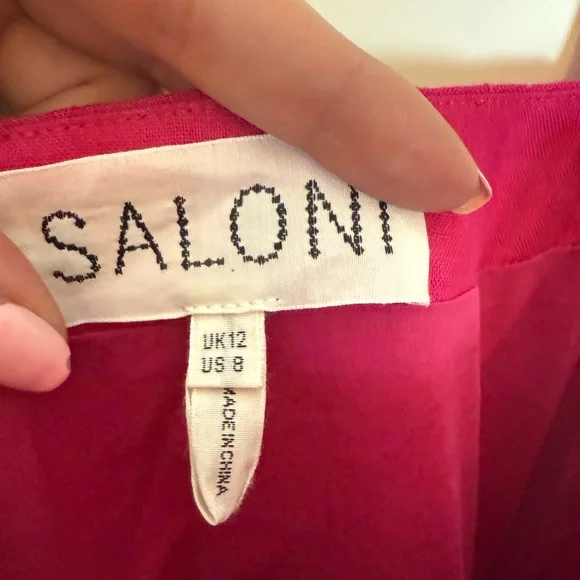 NWOT SALONI Rachel Pink wide leg Jumpsuit in Bright Berry
Linen - Picture 7 of 8